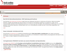 Tablet Screenshot of beck-online.beck.de
